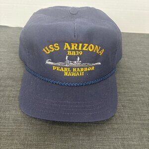 USS Arizona BB39 Pearl Harbor Snap Back Hat